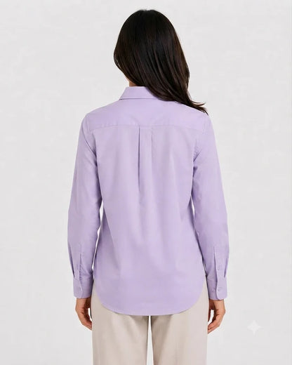 Lavender Cotton Button Down Shirt