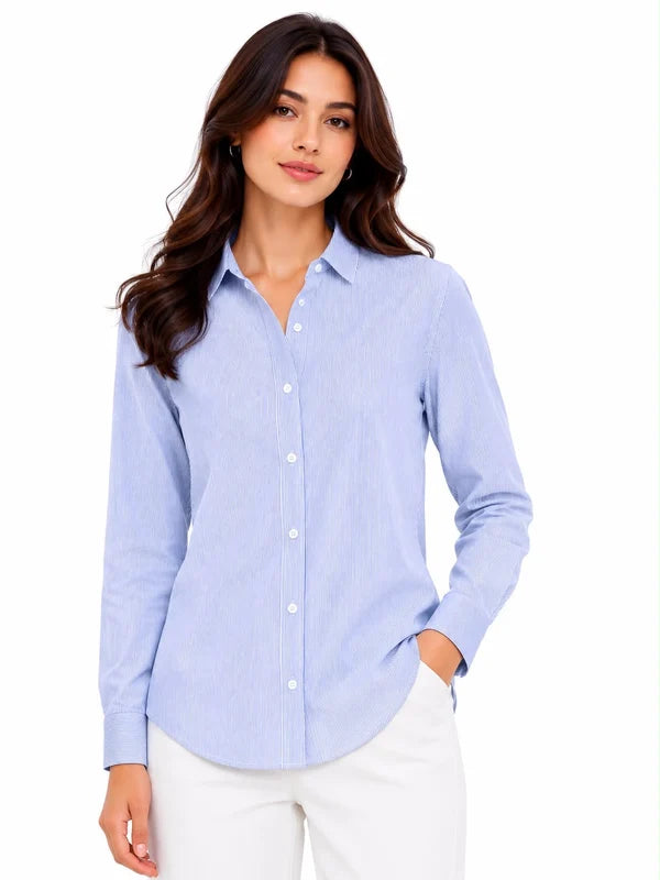 Sky Blue Cotton Button Down Shirt