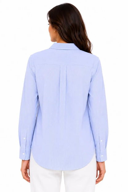 Sky Blue Cotton Button Down Shirt