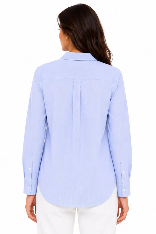Sky Blue Cotton Button Down Shirt