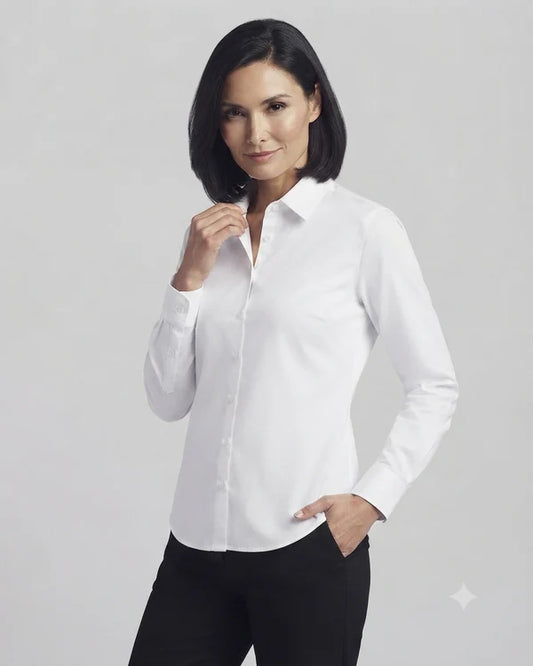 White Cotton Button Down Shirt